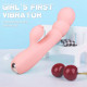 tongue licking toy pink round waterproof rabbit vibrator