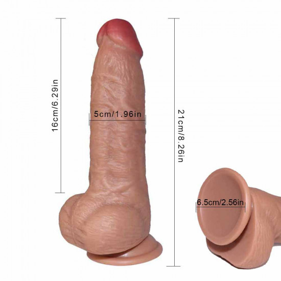 pointed silicone penis 2 inch wide dildo