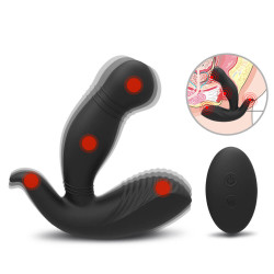 prostate massager mute remote control butt plug