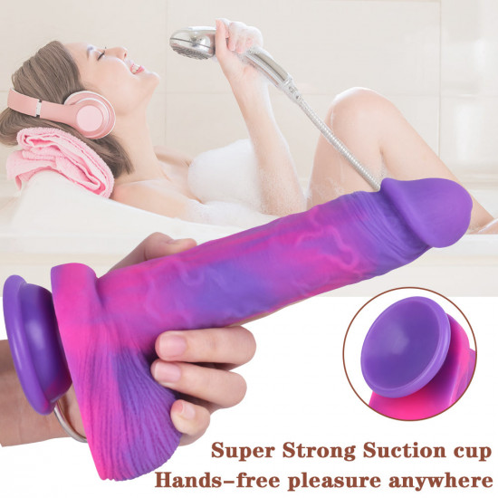 purple dildo suction cup realistic 8 inch dildos