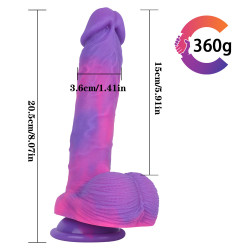 purple dildo suction cup realistic 8 inch dildos