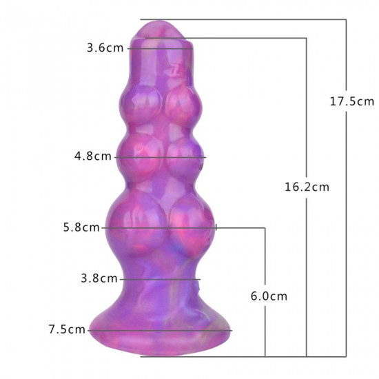 purple luminous egg silicone ovipositor dildo