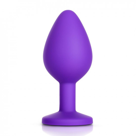 orange gem purple silicone butt plug