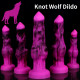 purple soft simulated wolf dildo