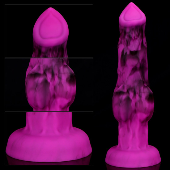 purple soft simulated wolf dildo