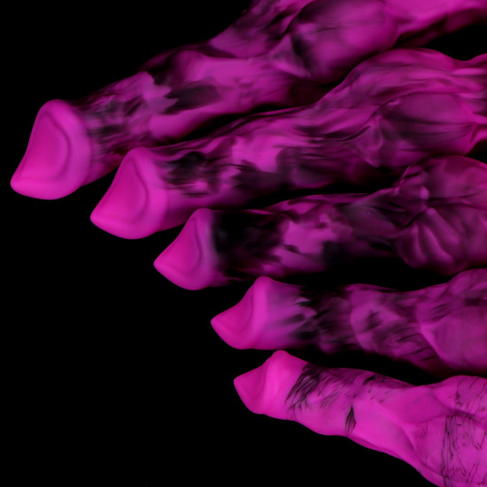 purple soft simulated wolf dildo