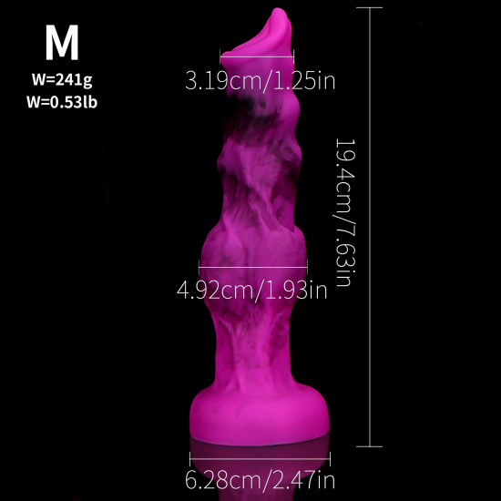 purple soft simulated wolf dildo