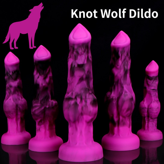 purple soft simulated wolf dildo