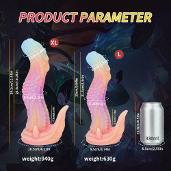 rainbow alien dragon luminous anal dildo