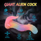 rainbow alien dragon luminous anal dildo