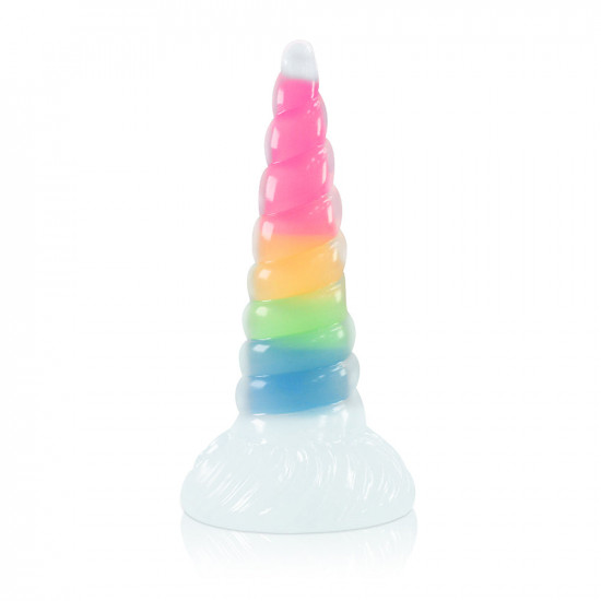 rainbow glowing unicorn dildo