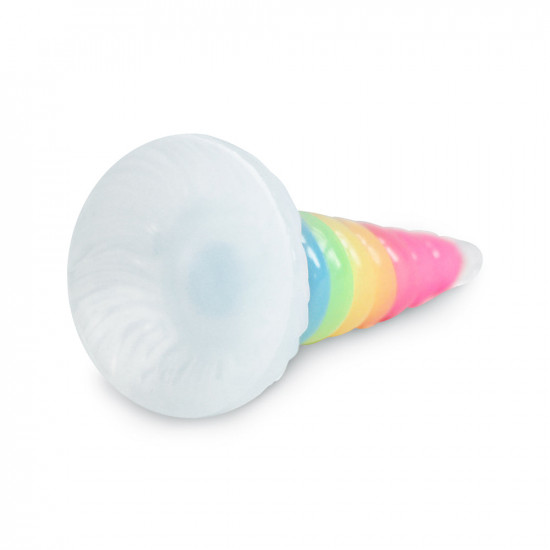 rainbow glowing unicorn dildo