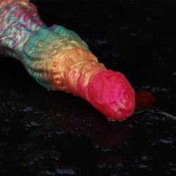 rainbow ombre knot anal dildo