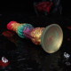 rainbow ombre knot anal dildo