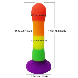 rainbow p-spot anal dildo