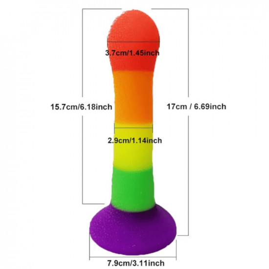 rainbow p-spot anal dildo