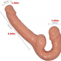 realistic lesbian strapless dildo