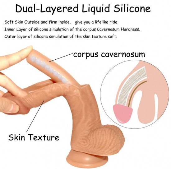 realistic strap on dildo silicone 8 inch harness