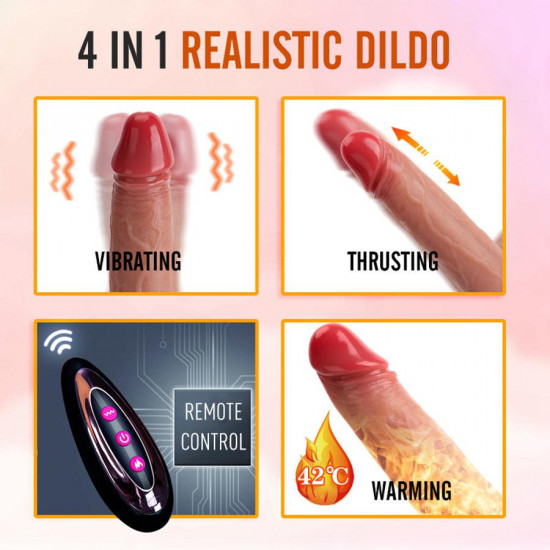 realistic vibrating dildo remote controlled