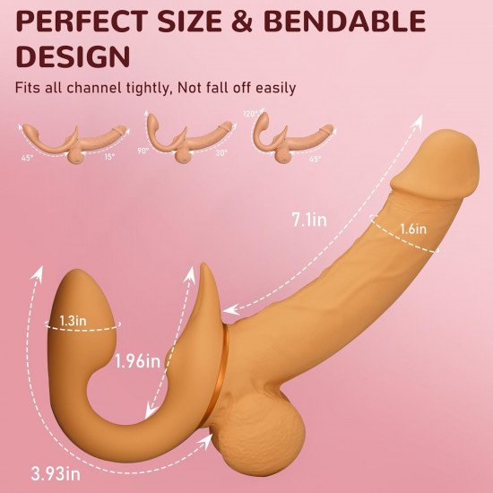 realistic vibrating strapless dildo