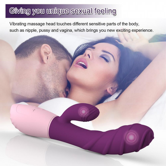 rechargeable rabbit vibrator ribbed