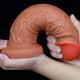 red glans thick big silicone realistic dildo