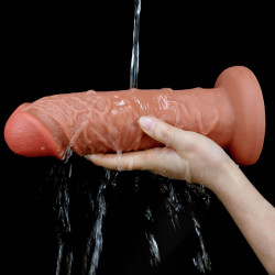 red glans thick big silicone realistic dildo