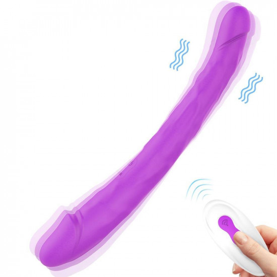 remote control free bending 11.96 inch double-ended  dildos