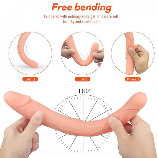 remote control free bending 11.96 inch double-ended  dildos