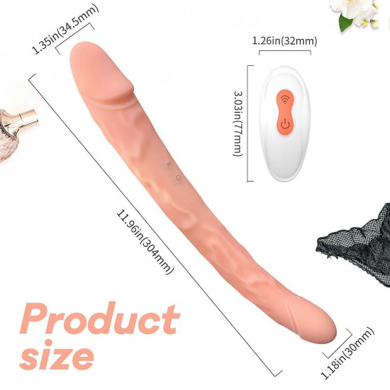 remote control free bending 11.96 inch double-ended  dildos