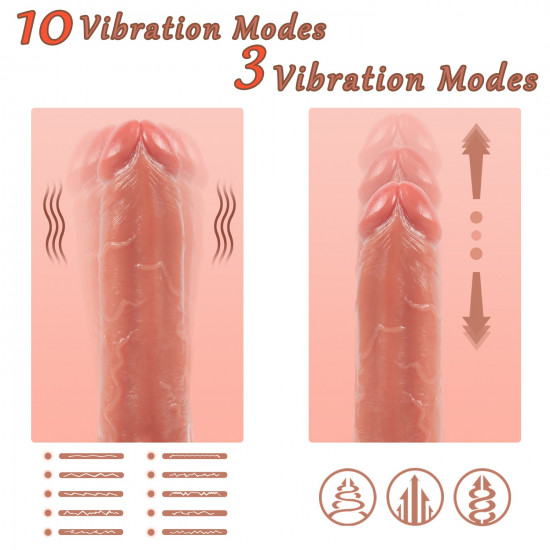 remote controlled waterproof  8 inch realistic dildo