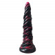 ribbed anal dildo black 10 inch