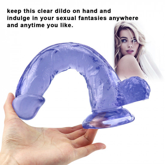 rubber dildo 10 inch blue