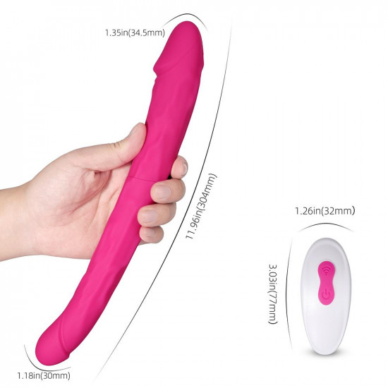 sappho -  vibrating double ended dildo 12 inch