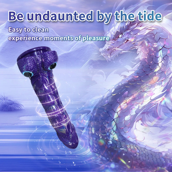 sci-fi dragon scale dildo with vibrator