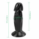 short 4 inch  black realistic suction cup dildo