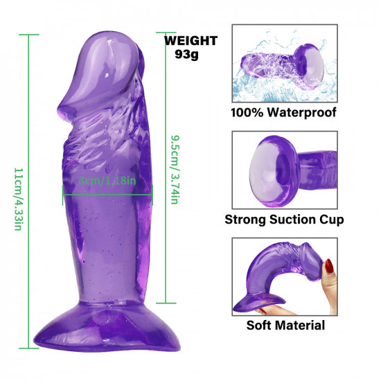 short rough purple dildo