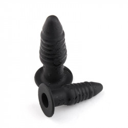 silicone finger thread hollow butt plug for adult