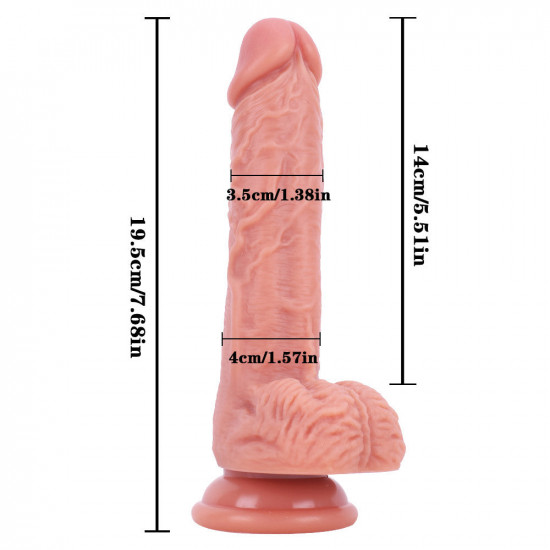 slim flesh suction cup realistic dildo