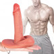 slim pink flesh suction cup realistic dildo