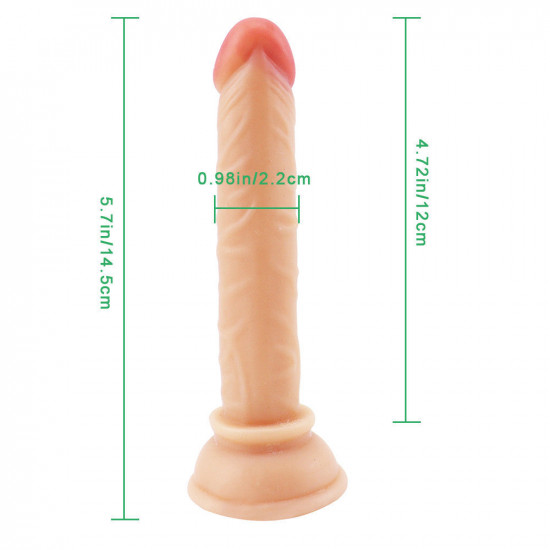 6 inch dildo small flesh-colored