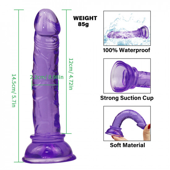 small purple dildo small suction cup