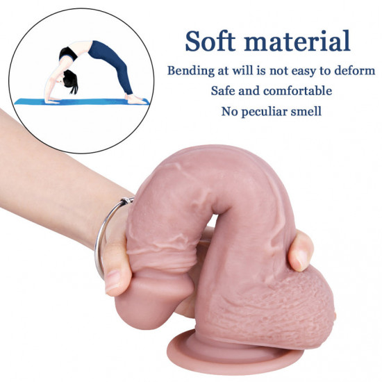 soft flesh silicone realistic 8 in dildo