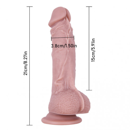 soft flesh silicone realistic 8 in dildo