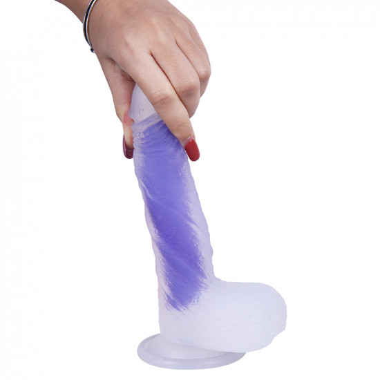 soft purple jelly silicone dildo