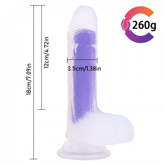 soft purple jelly silicone dildo