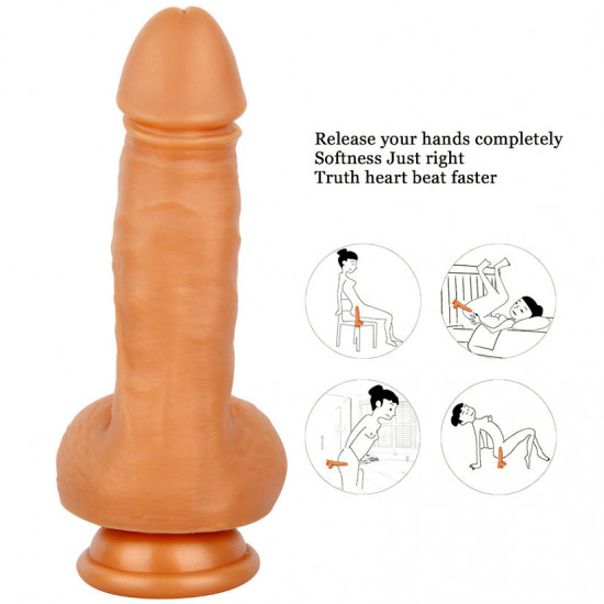 soft silicone suction cup realistic dildo