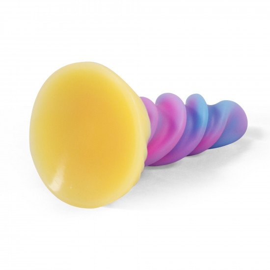 spiral colorful silicone anal dildo