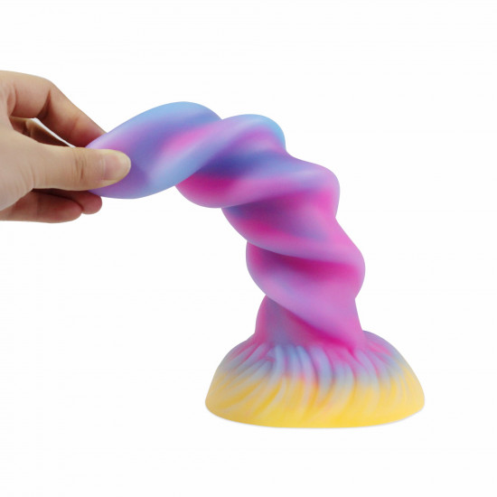 spiral colorful silicone anal dildo