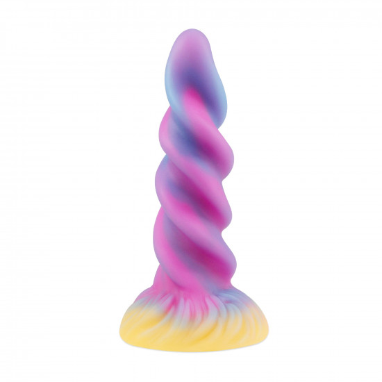 spiral colorful silicone anal dildo